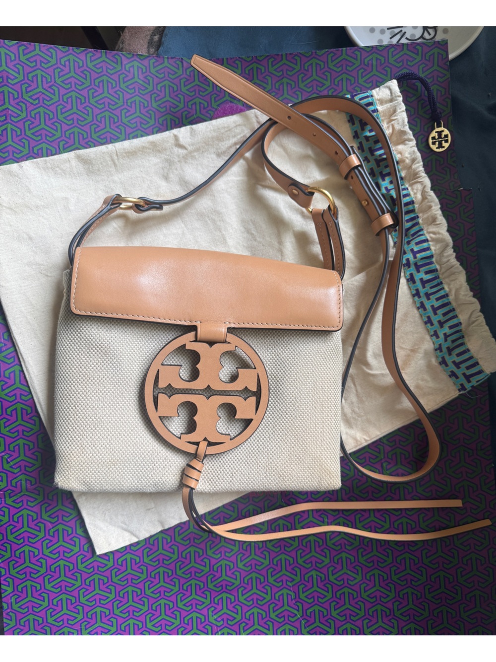 Coastal beach 🏝️ vacation Tory Burch MILLER CANVAS CROSSBODY